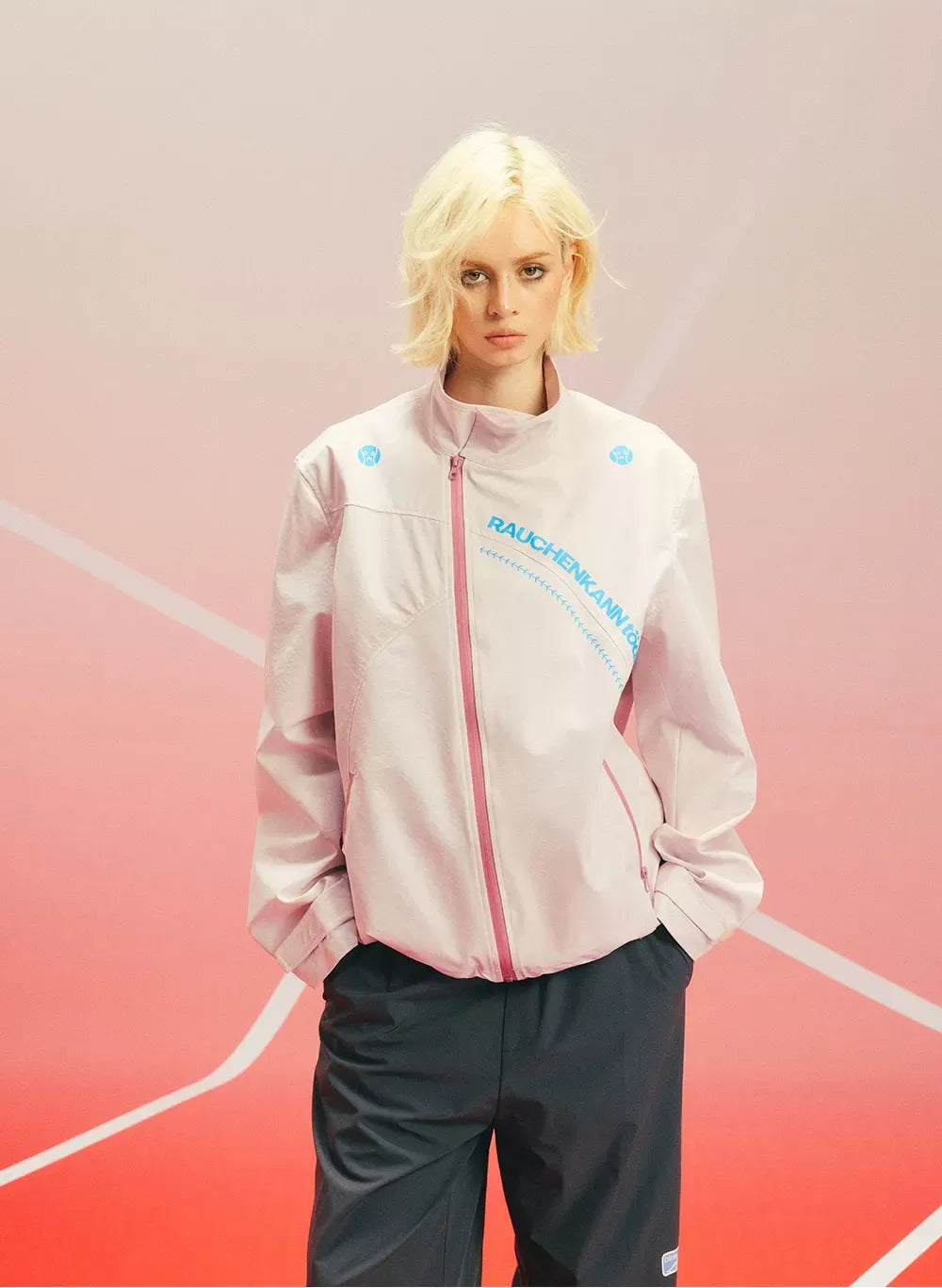 Teflon Stand-Collar Windbreaker Jacket
