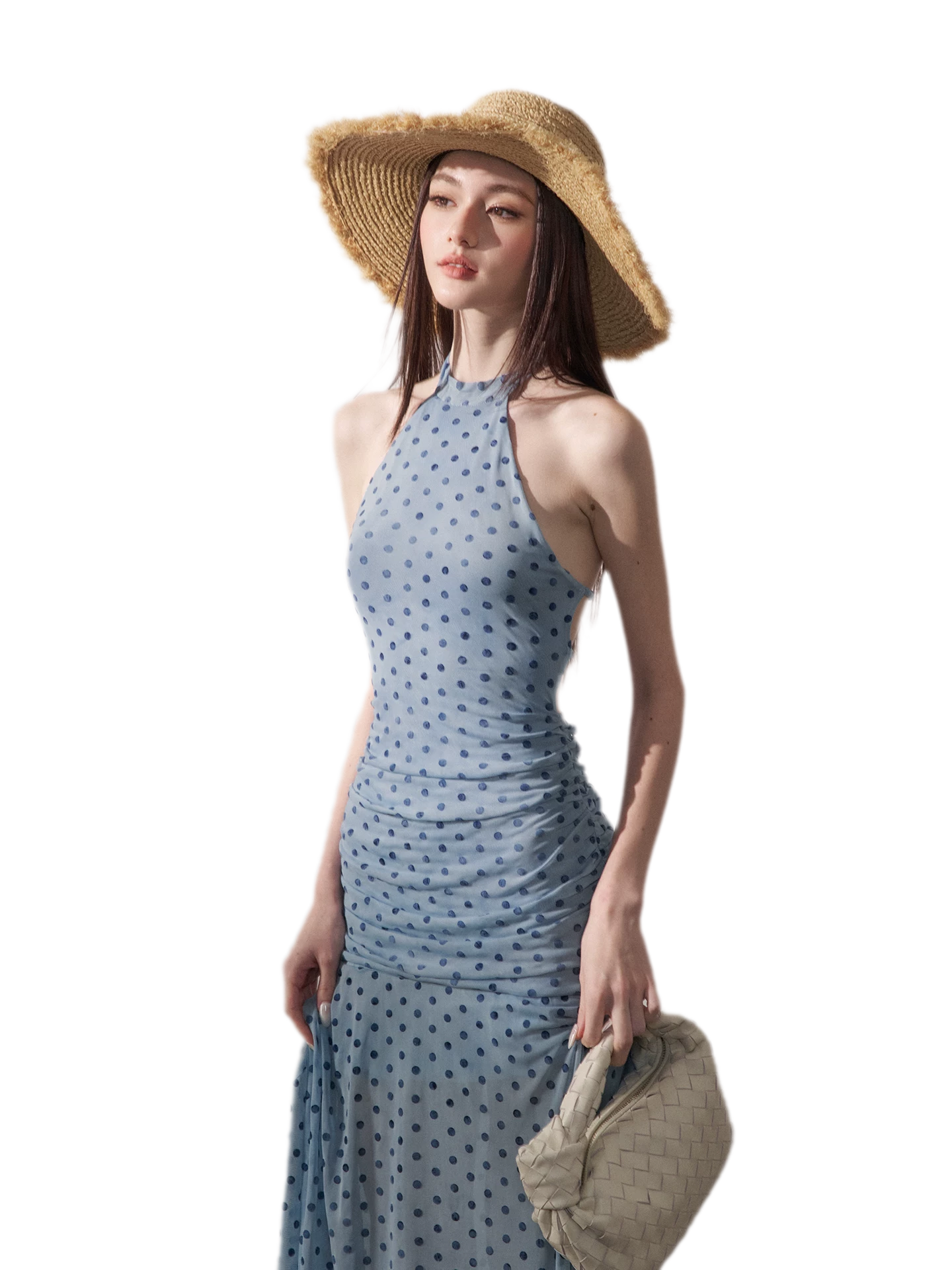 Polka Dot Backless Dress
