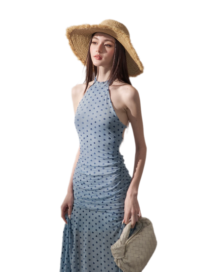 Polka Dot Backless Dress
