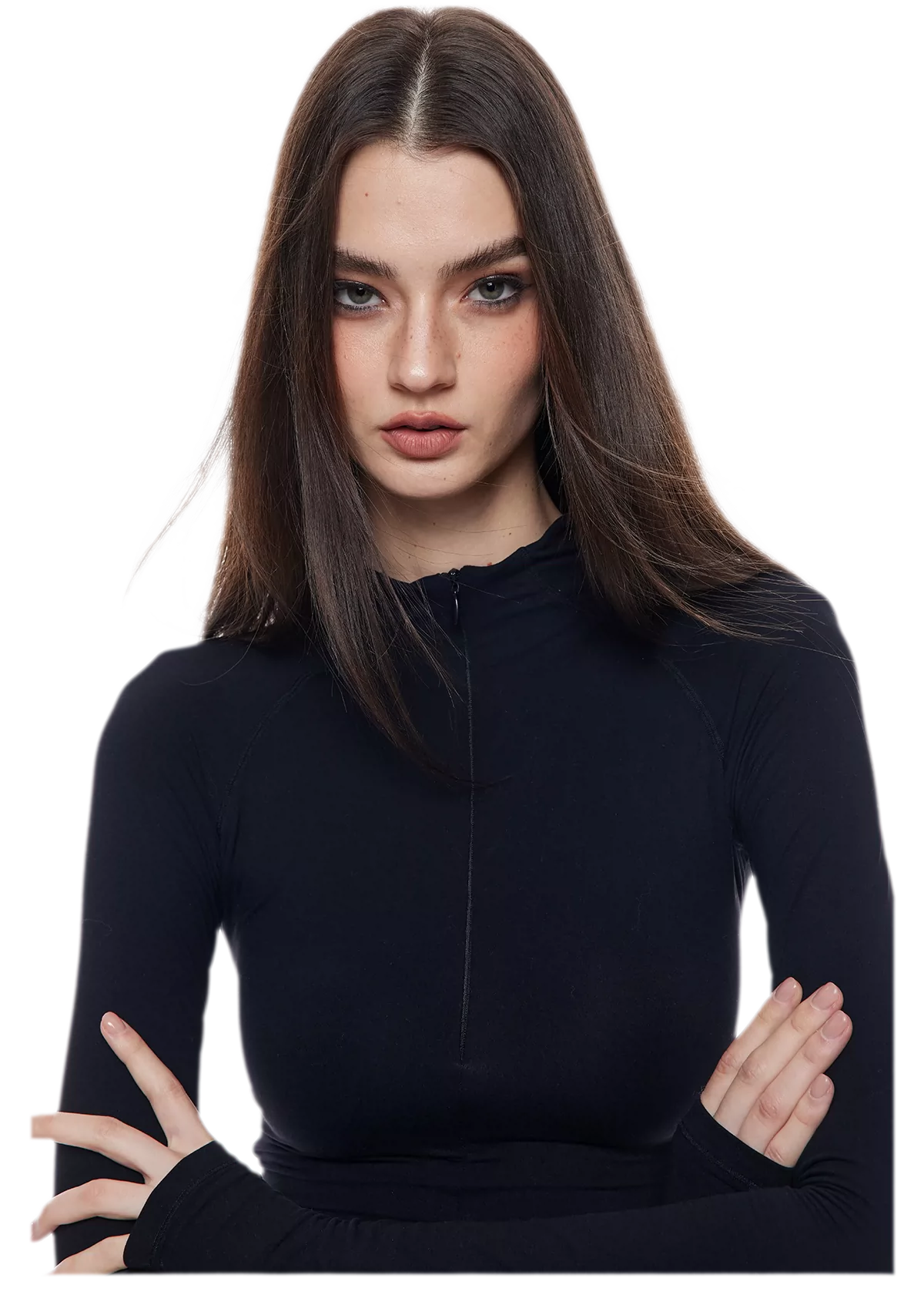 Zip-Front Skin Top