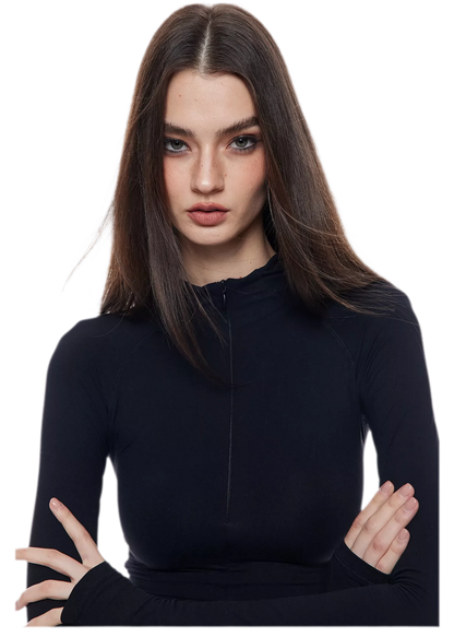 Zip-Front Skin Top