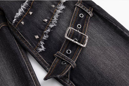 Skinny Grunge Flare Jeans