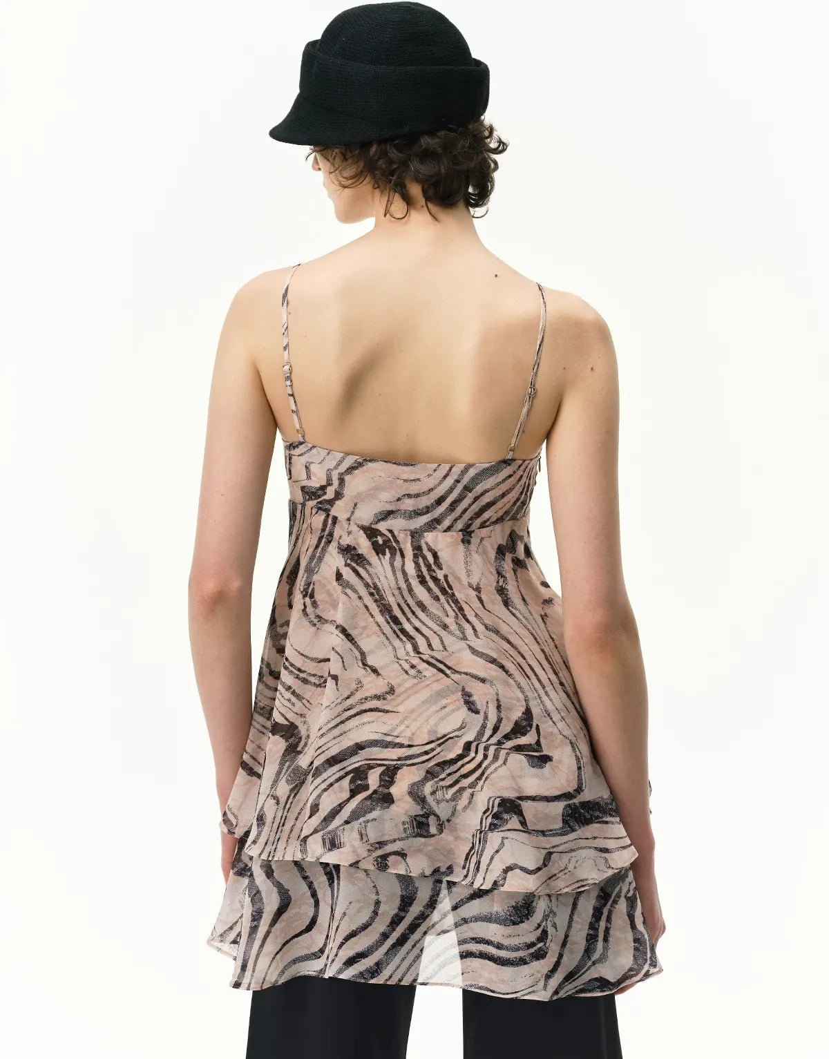 Zebra V-Neck Cami Dress