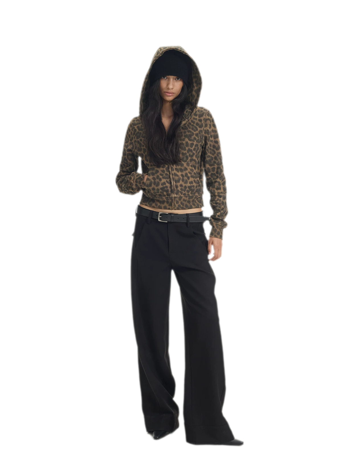 Low-Waist Wide-Leg Suit Trousers