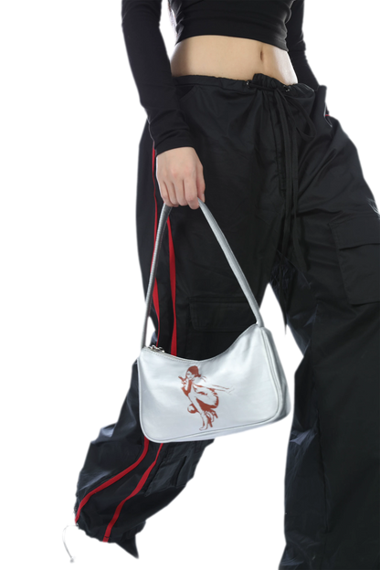 Silver Hobo Handbag