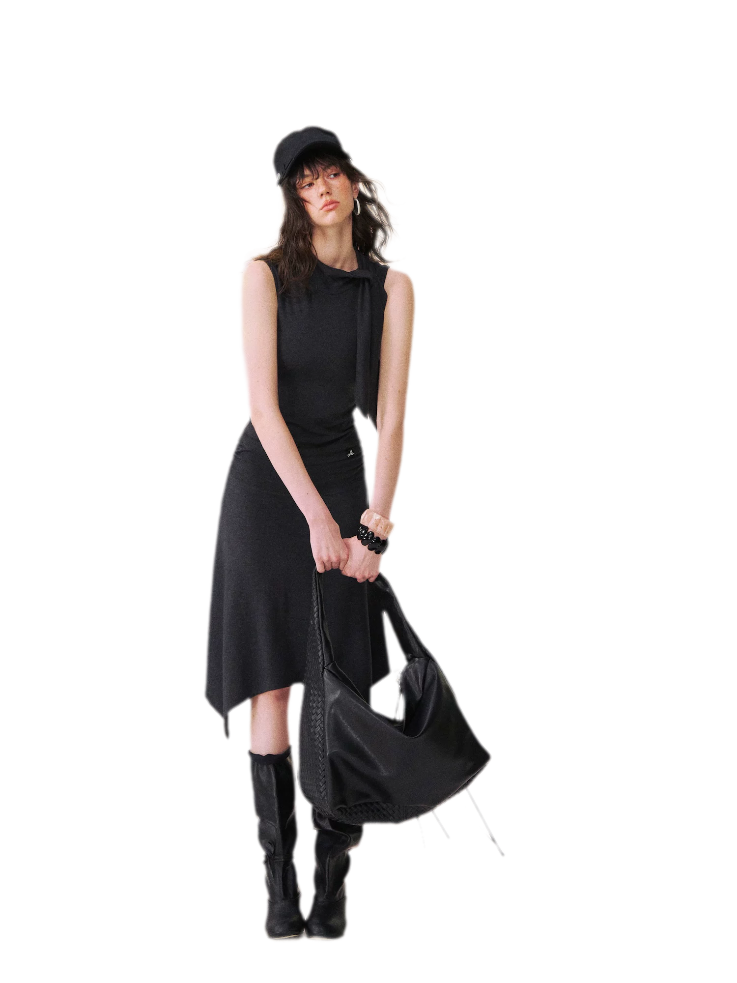 Draped Tie Top &amp; Skirt Set
