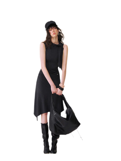 Draped Tie Top &amp; Skirt Set