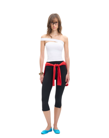 Asymmetric Strap Bustier Top