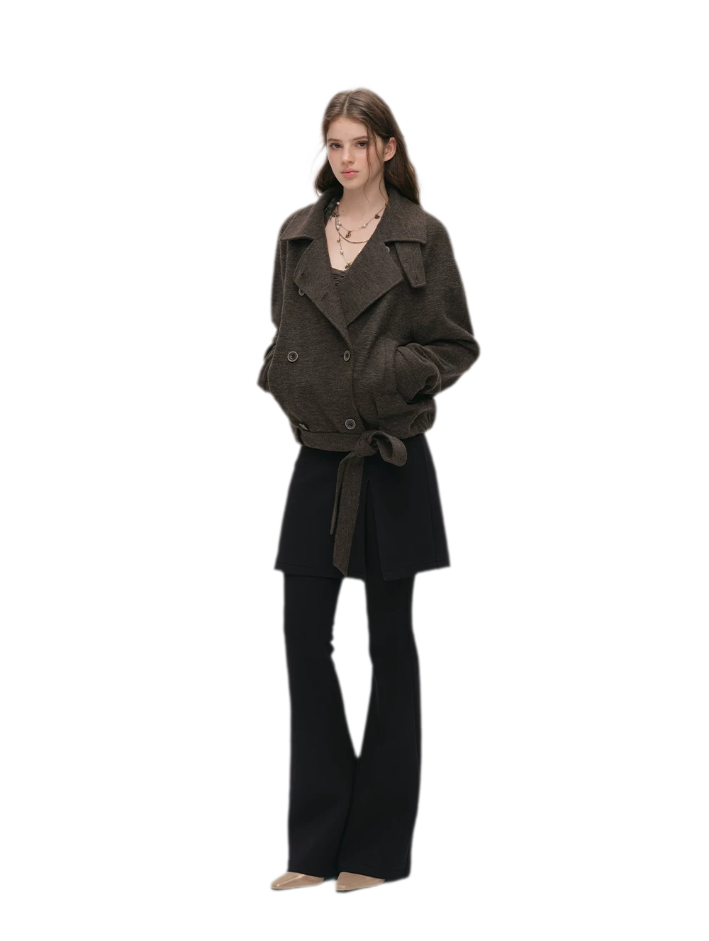 Layered Skirt Flare Pants