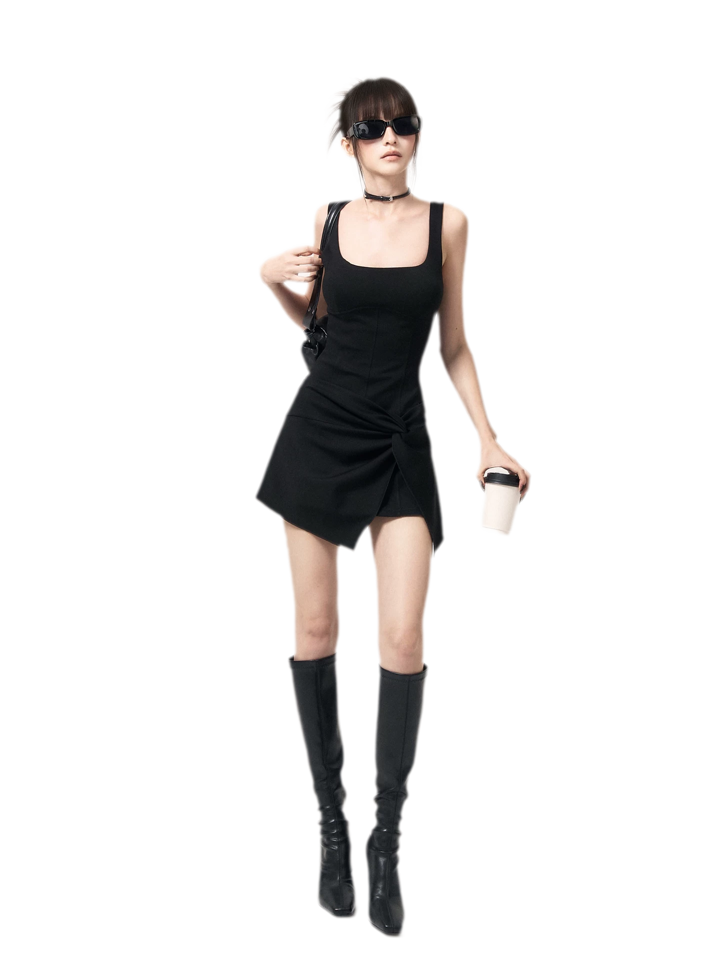 Knotted Knit Midi Dress