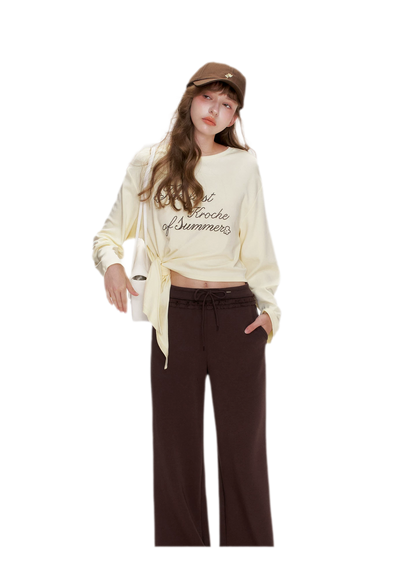 Soft Cotton Wide-Leg Trousers