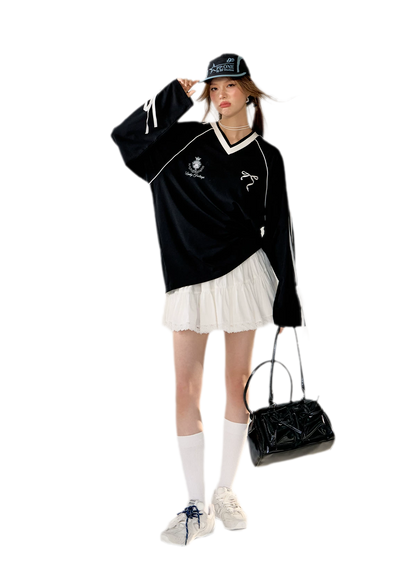 Blokette Jersey V-Neck Set
