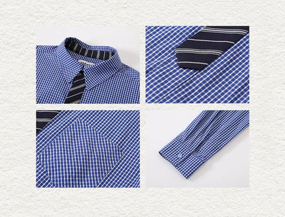 Plaid Tie-Front Long-Sleeve Shirt