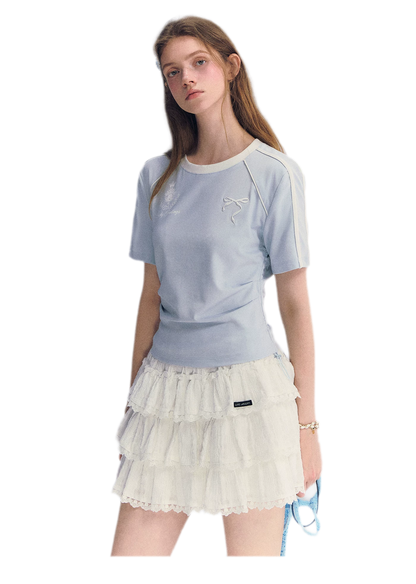 Embroidered Crop T-shirt