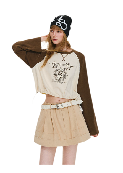 Structured Cotton Bubble Skort