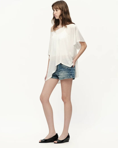 Lyocell Off Shoulder Tee