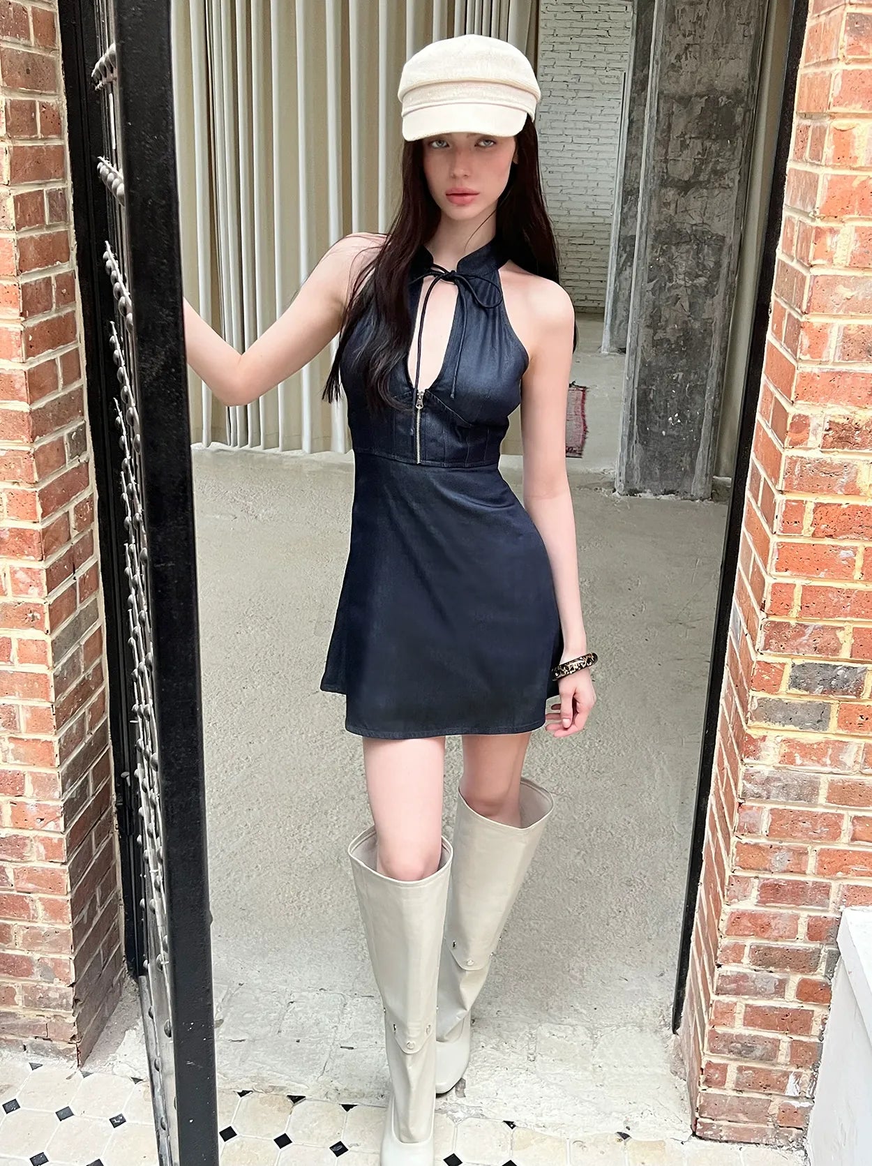 Sleeveless Halter Dress