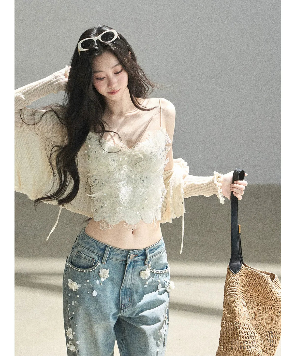 Lace Camisole Knit Set