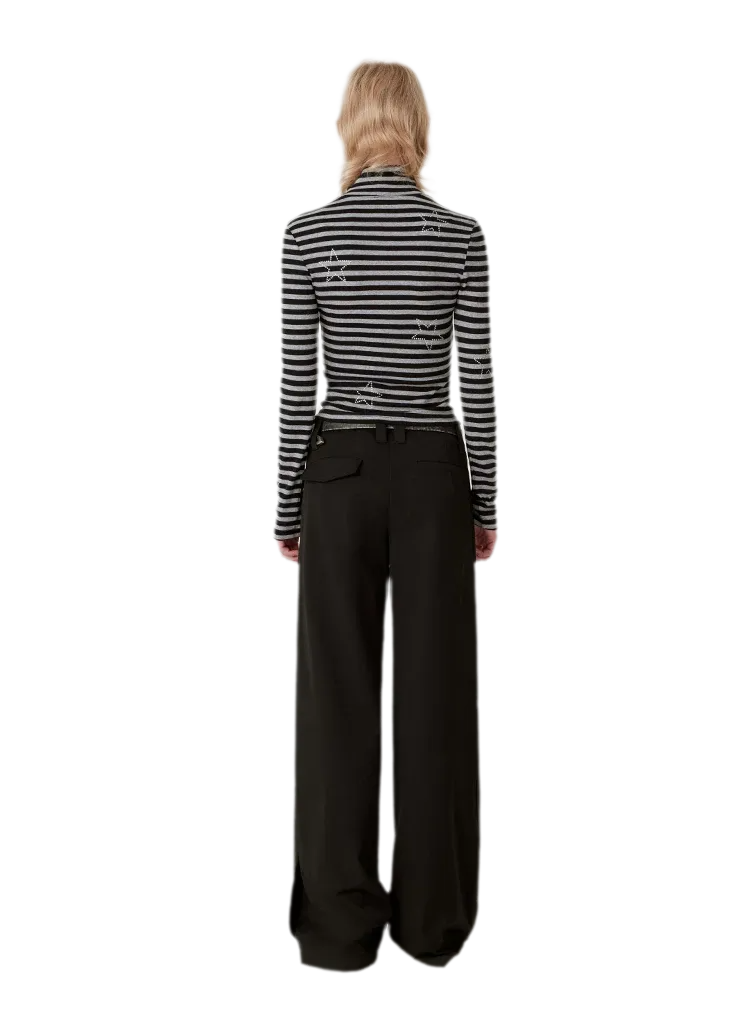 Soft Structured Wide-Leg Trousers