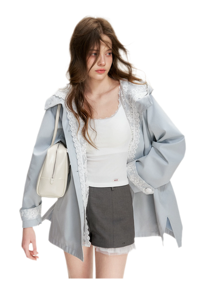 Lace Layered A-Line Windbreaker