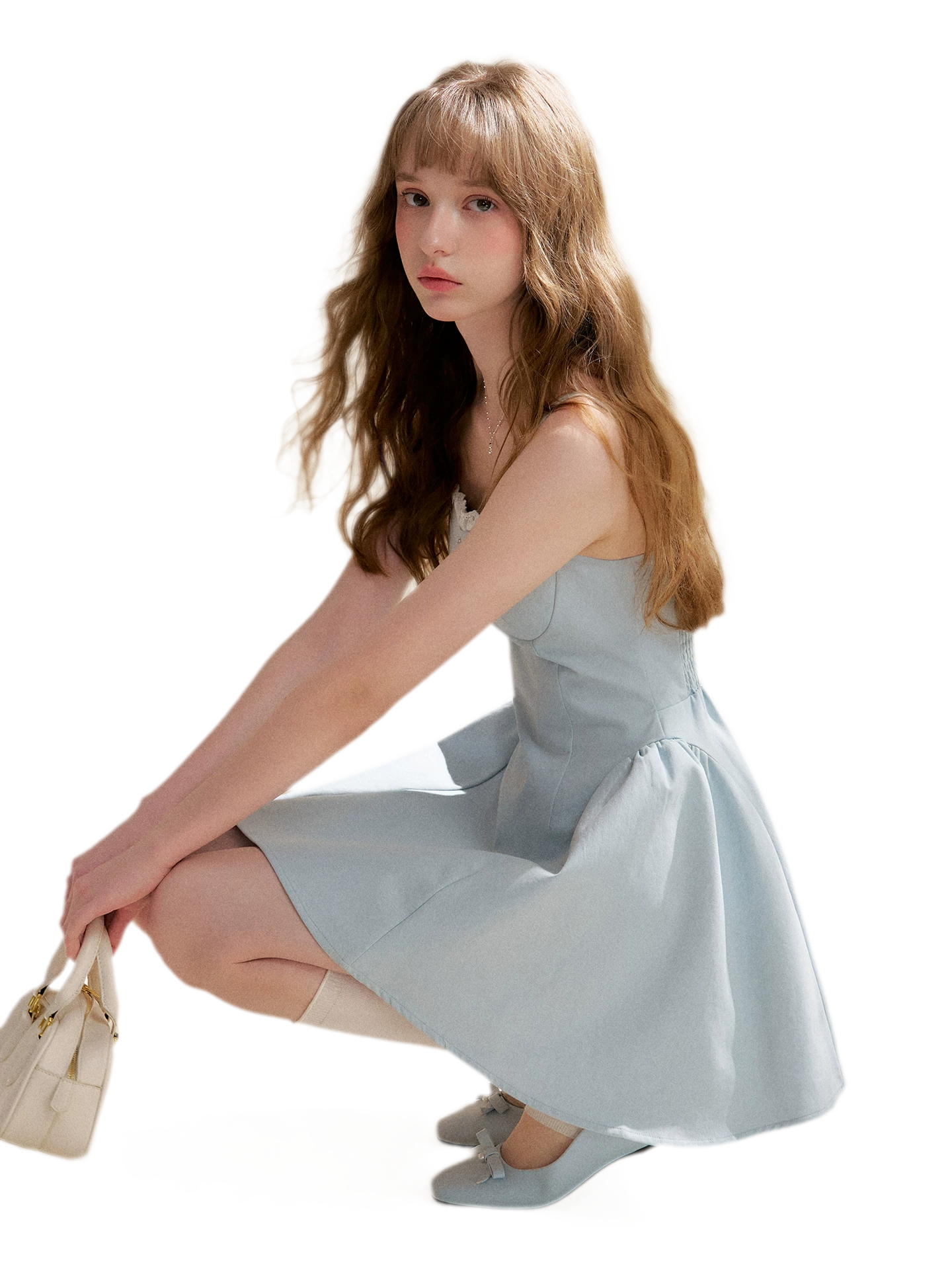 Lace-Trimmed A-Line Camisole Dress