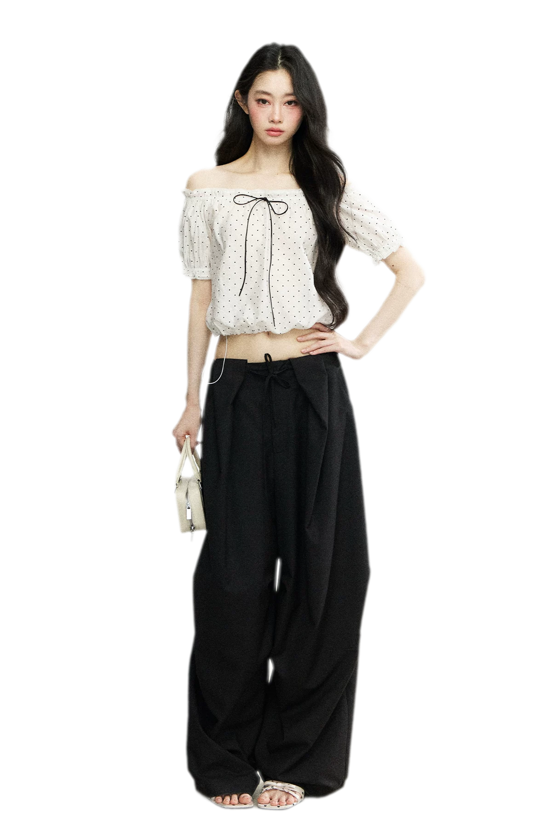 7SHIFTIN Polka Dot Bow Set – Blouses