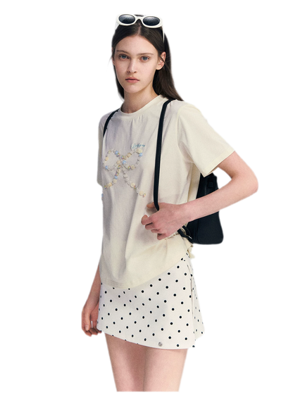 Polka Dot A-line Skort