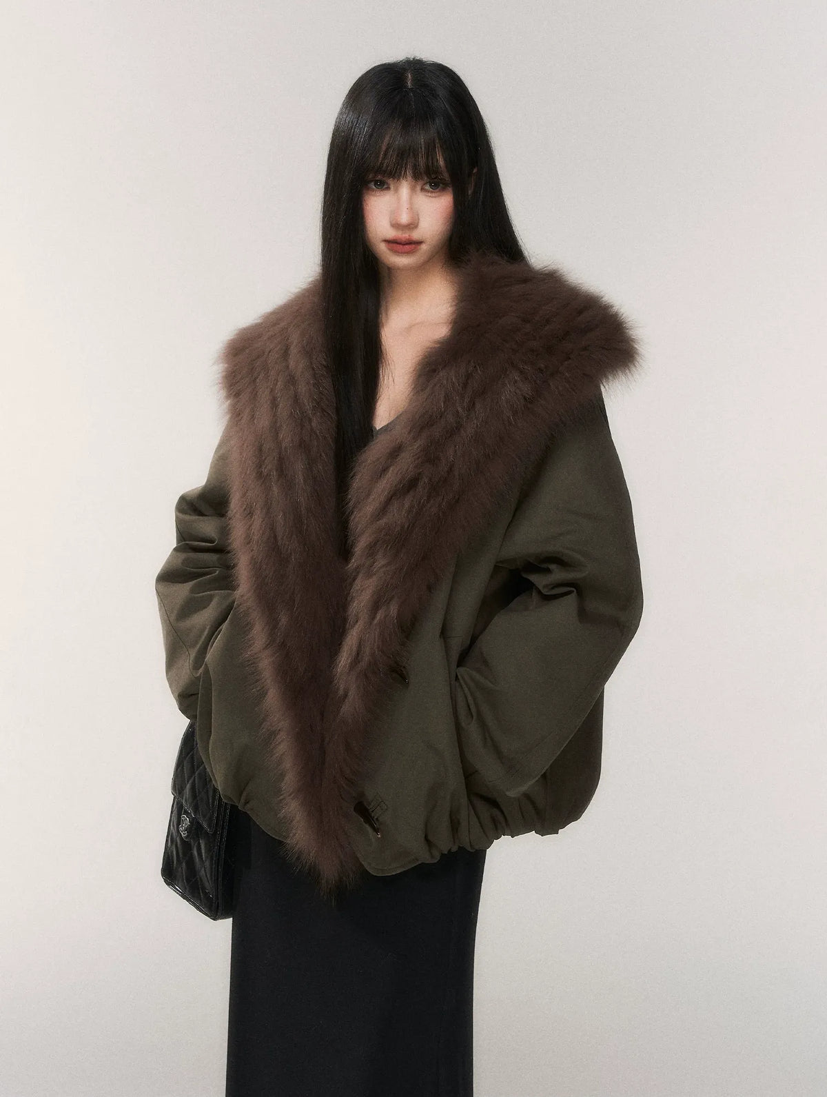 Goose Down Fox Fur Jacket