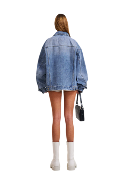 Cross Statue Denim Jacket