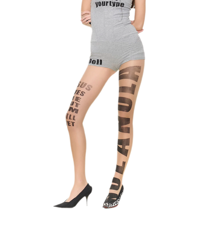 Sheer Letter Tights