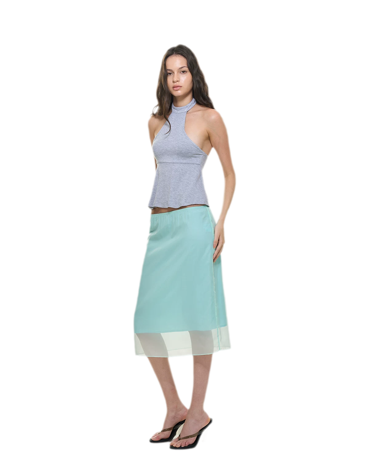 Modal Peplum Halter Top