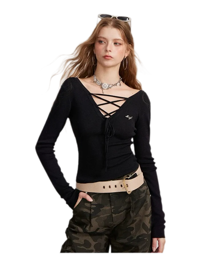 Stretch Two-Way Long-Sleeve Top
