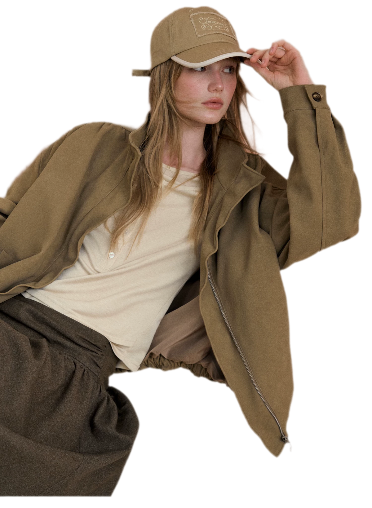Gathered Suede Cropped Jacket