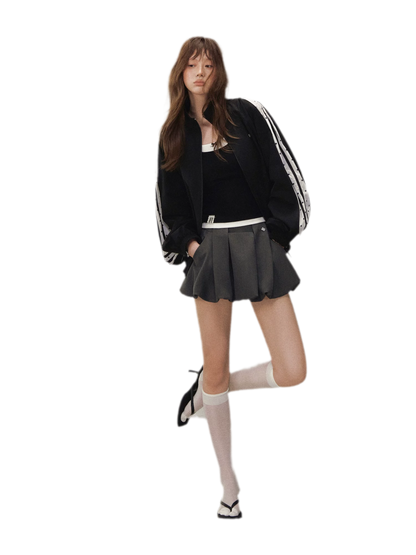 Structured Zipper Collar Jacket
