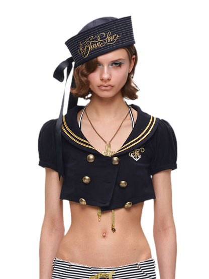 Nautical Wide Brim Sailor Hat