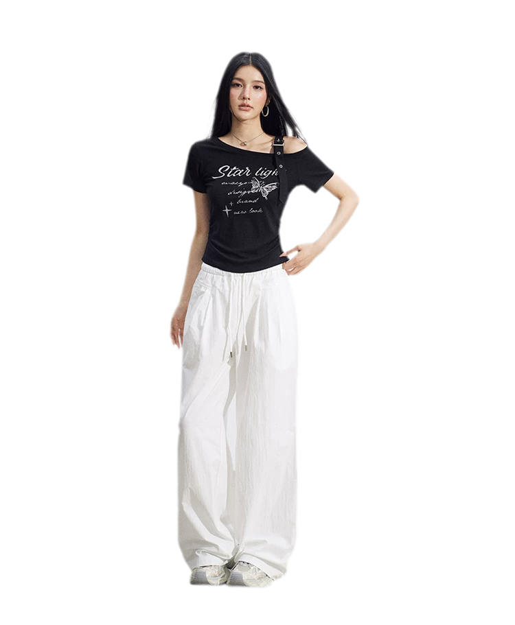 One-Shoulder Butterfly Tee