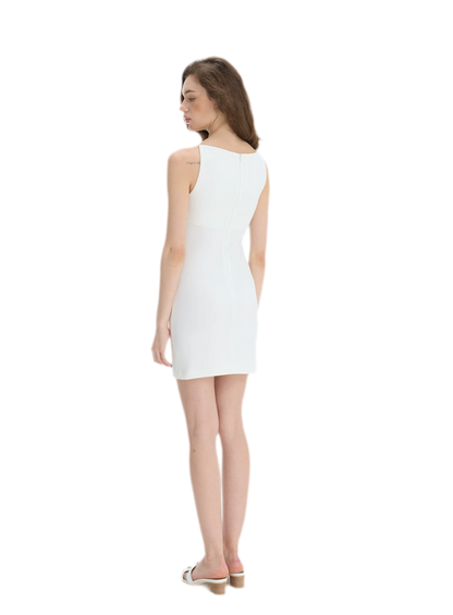 Stretch Boat Neck Fitted Dress