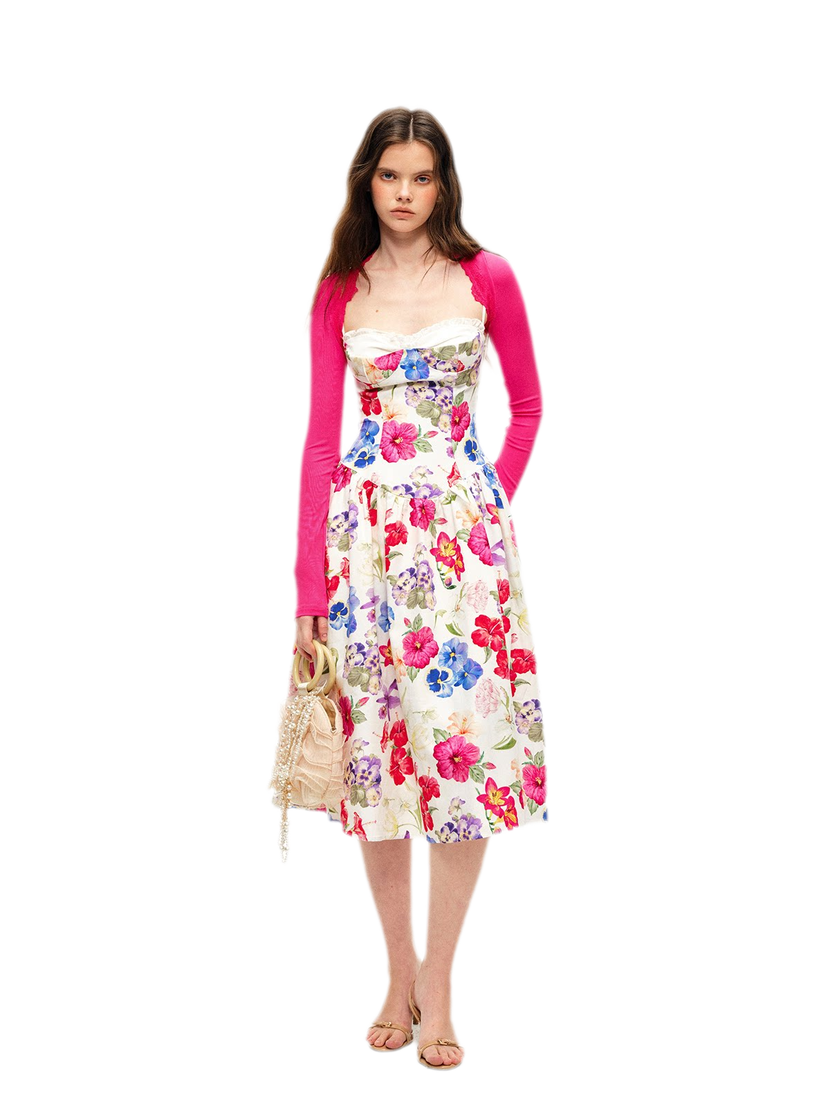 Watercolor Floral Fitted Dress