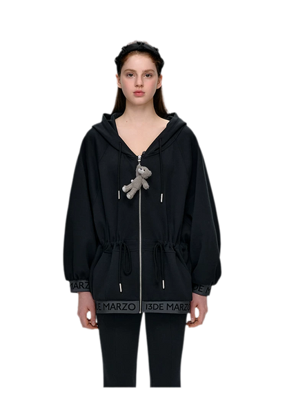 Logo Hooded Zip Jacket