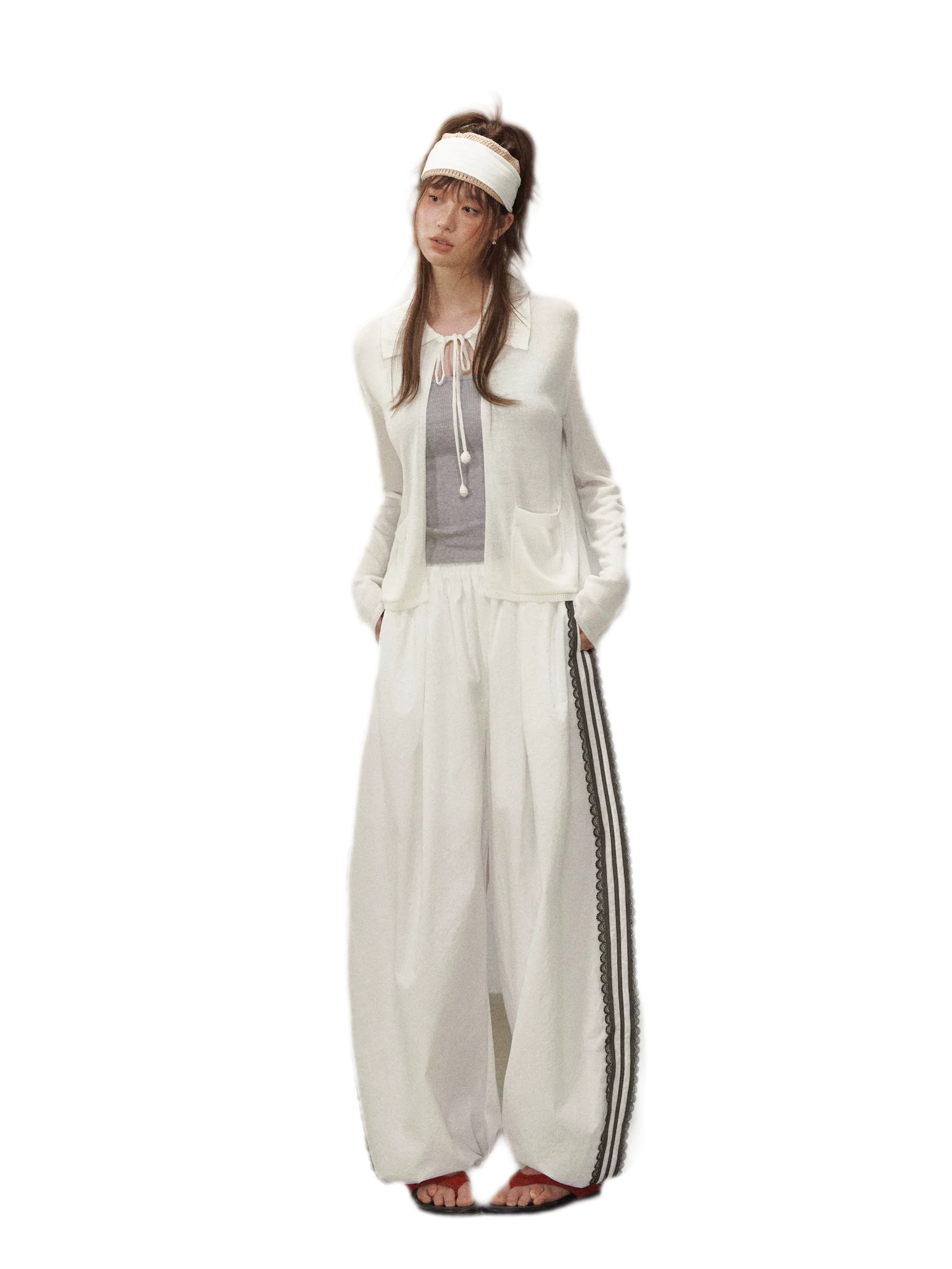 Tie-Front Knit Cardigan