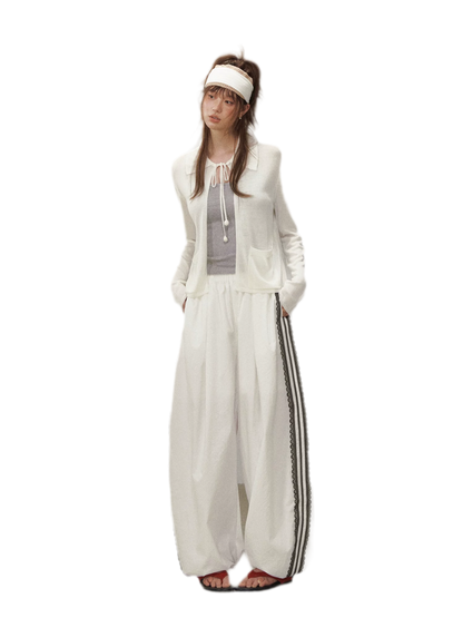 Tie-Front Knit Cardigan