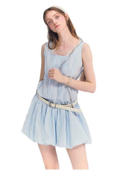 Lace Square Neck Dress