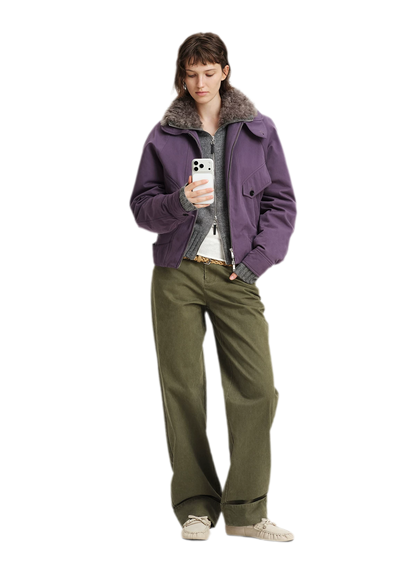 Veste utilitaire courte en coton