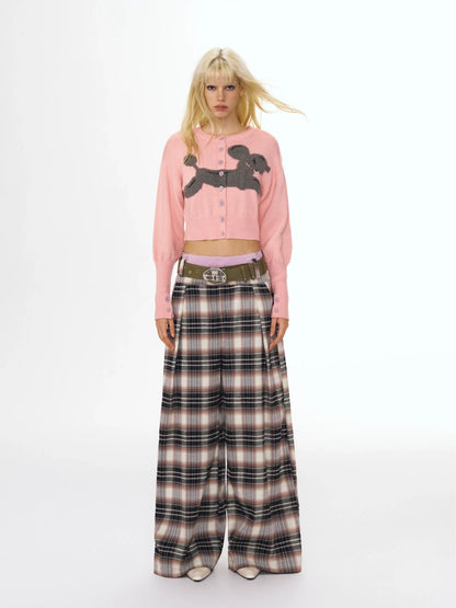 Poodle Motif Cardigan