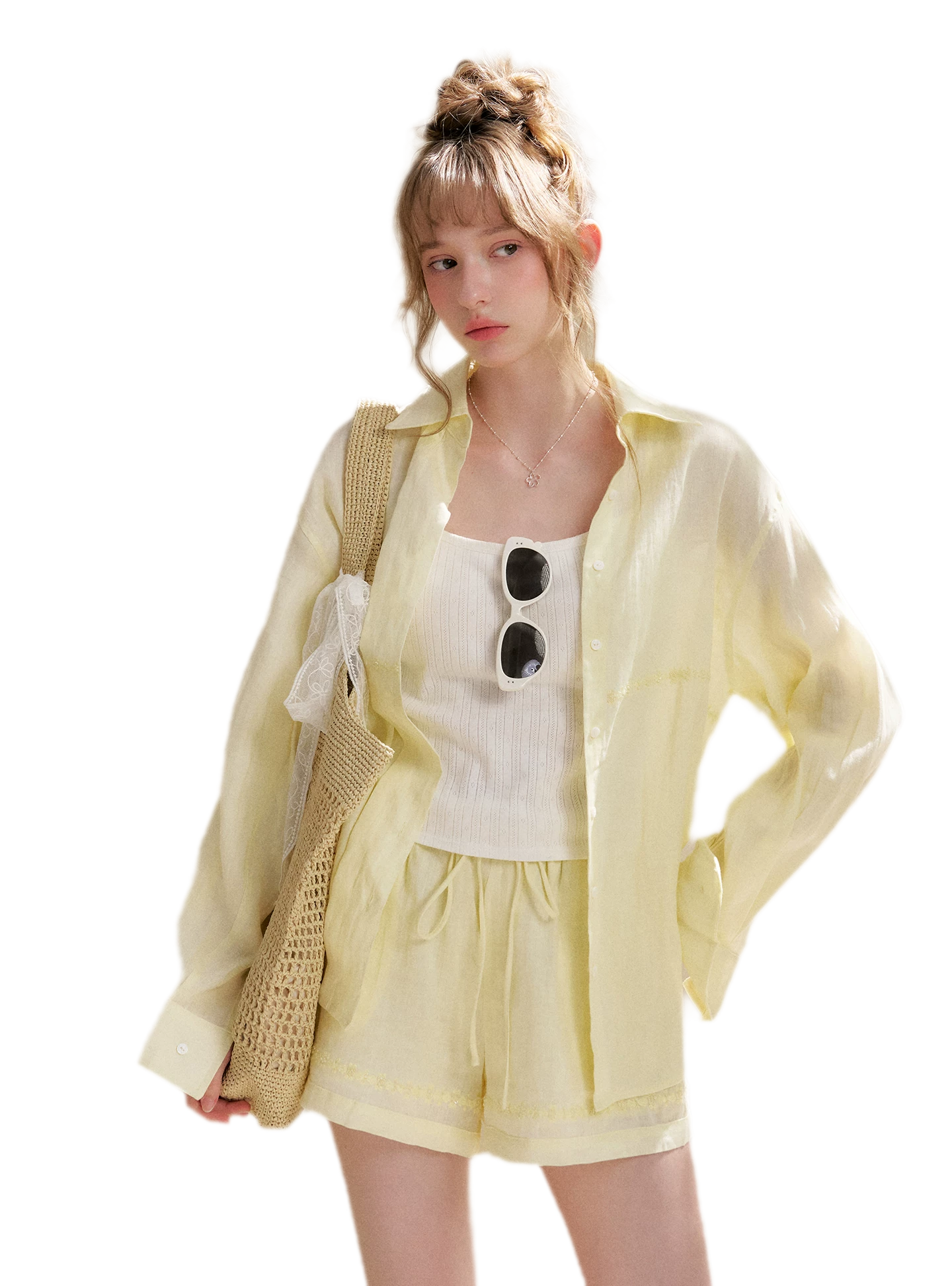 Tencel Linen Beaded Set