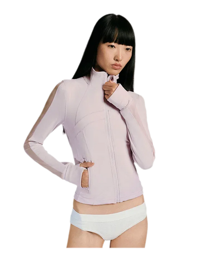 Mesh Panel Zip Jacket