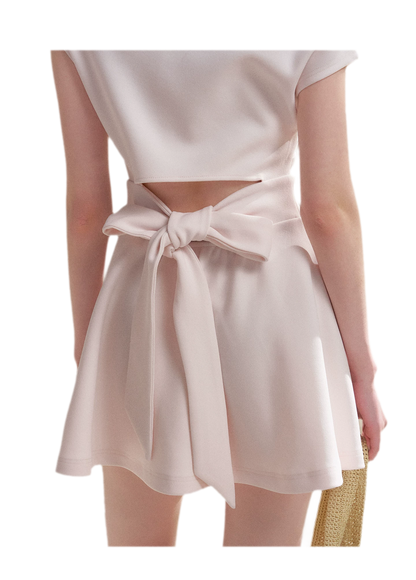 Romantic French Off-Shoulder Short Dress