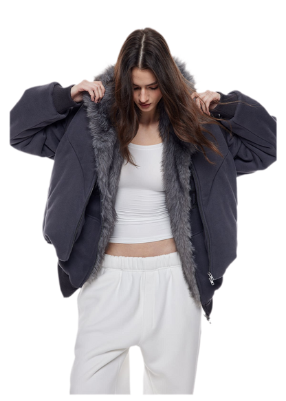 Reversible Faux Fur Hoodie