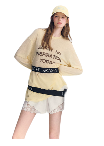 Lyocell Print Long Sleeve Top