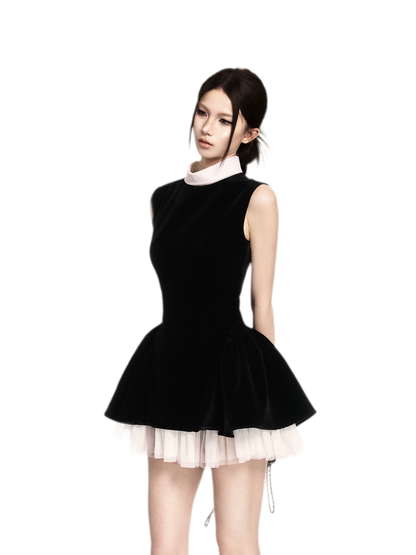 Structured Velvet Midi Dress